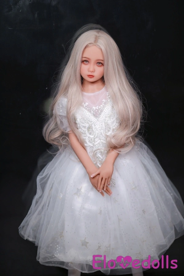 115cm AA TPE Petite White Gray Eyes Mini Sex Doll Detail View 10