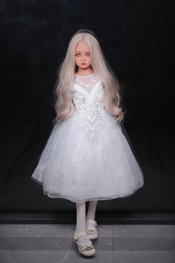 115cm AA TPE White Gray Eyes Thin Lips Mini Sex Doll Detail View 11