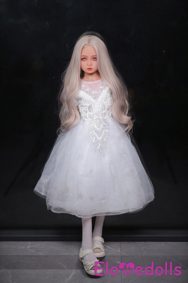 115cm AA TPE White Gray Eyes Thin Lips Mini Sex Doll Detail View 11