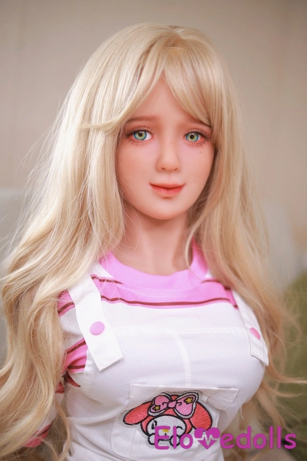 Boneka Seks Remaja TPE Payudara Kecil 128cm, Mata Kuning Pirang, Produk Seks