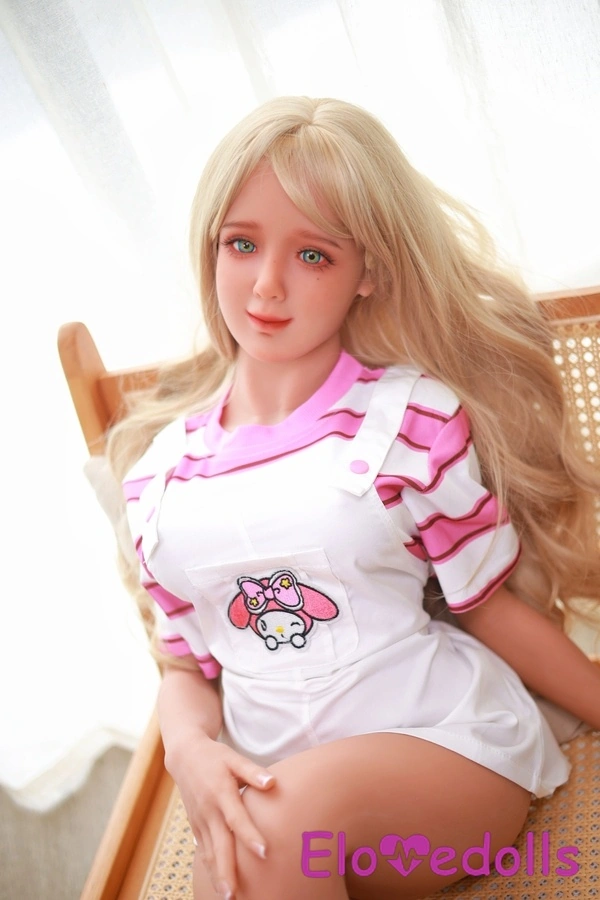 128 см, чашка E, термопластичный эспандер, янтарные глаза, маленькая грудь, натуральные губы, кукла для подростков, детальный вид 4