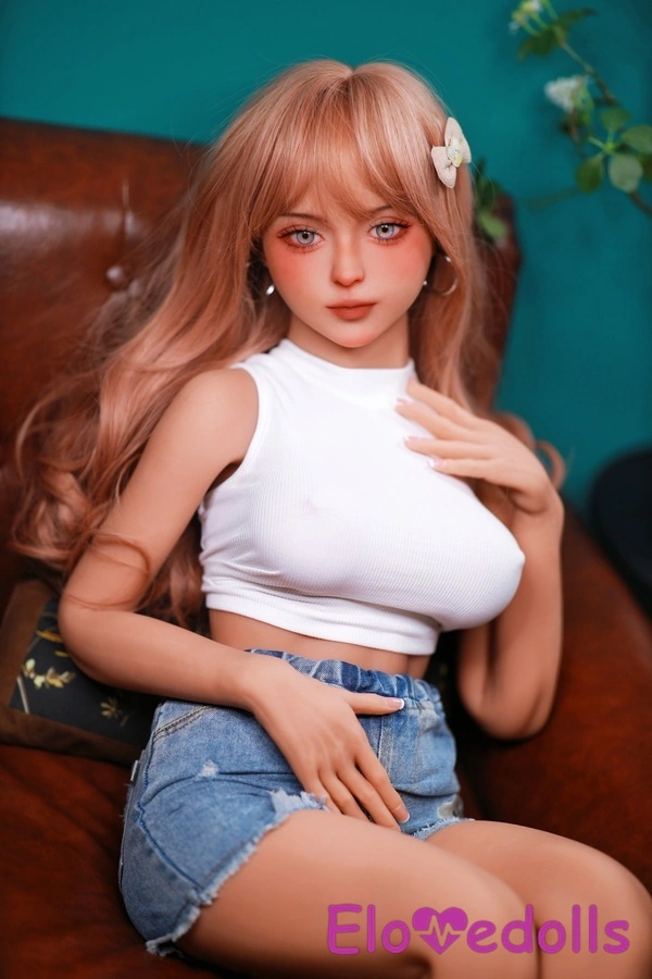Muñeca sexual asiática de TPE, copa E de 128 cm, pechos pequeños, labios finos y rubia, galería 6