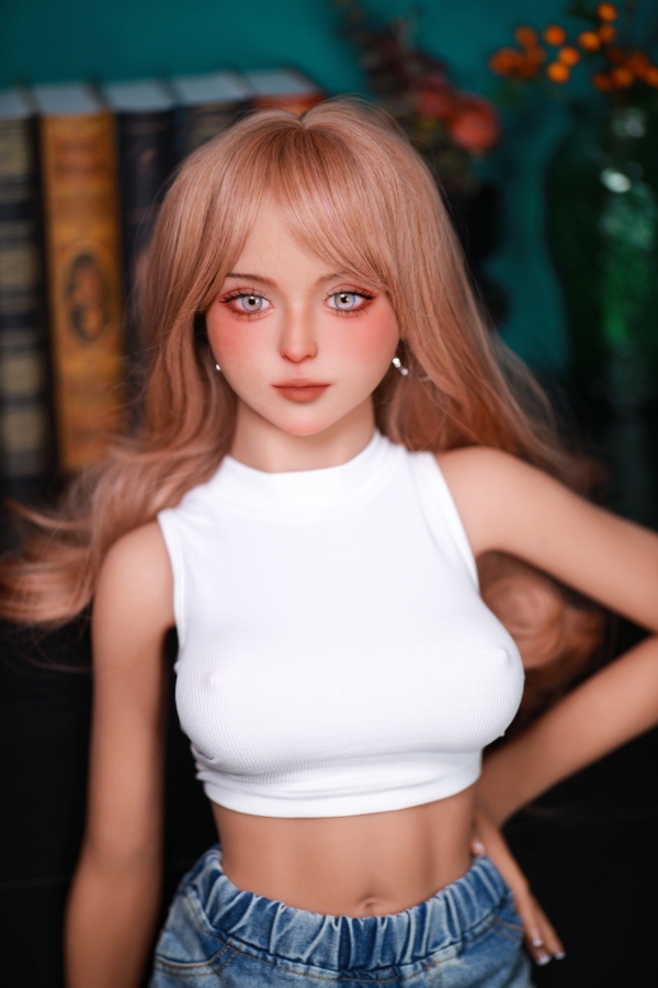 128cm E Cup TPE Blonde Thin Lips Amber Eyes Asian Sex Doll Product