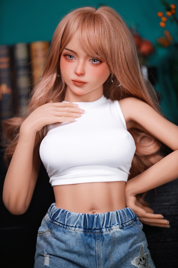 128cm E Cup TPE Amber Eyes Thin Lips Blonde Asian Sex Doll Detail View 3