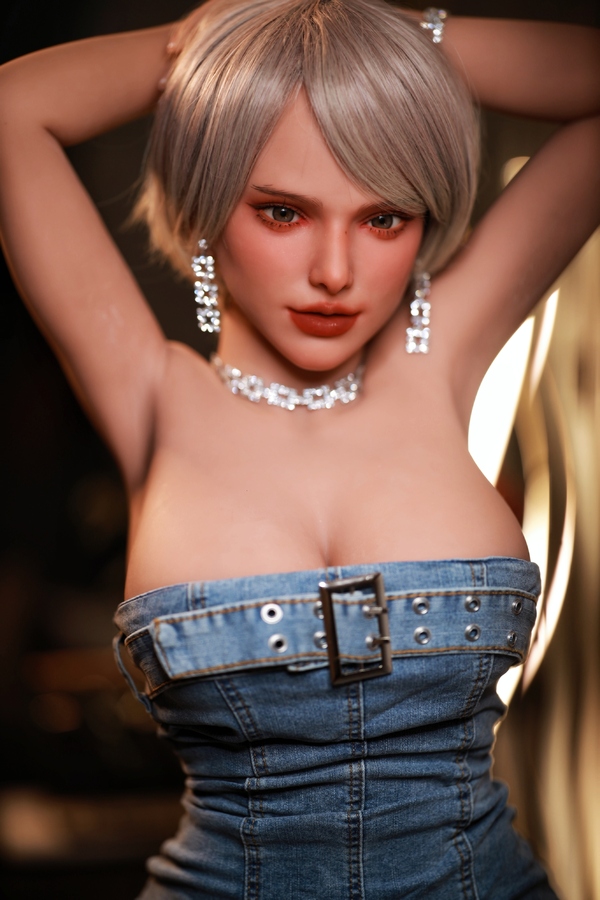 163cm E Cup TPE Blonde Petite Breasts Amber Eyes American Sex Doll Gallery 5