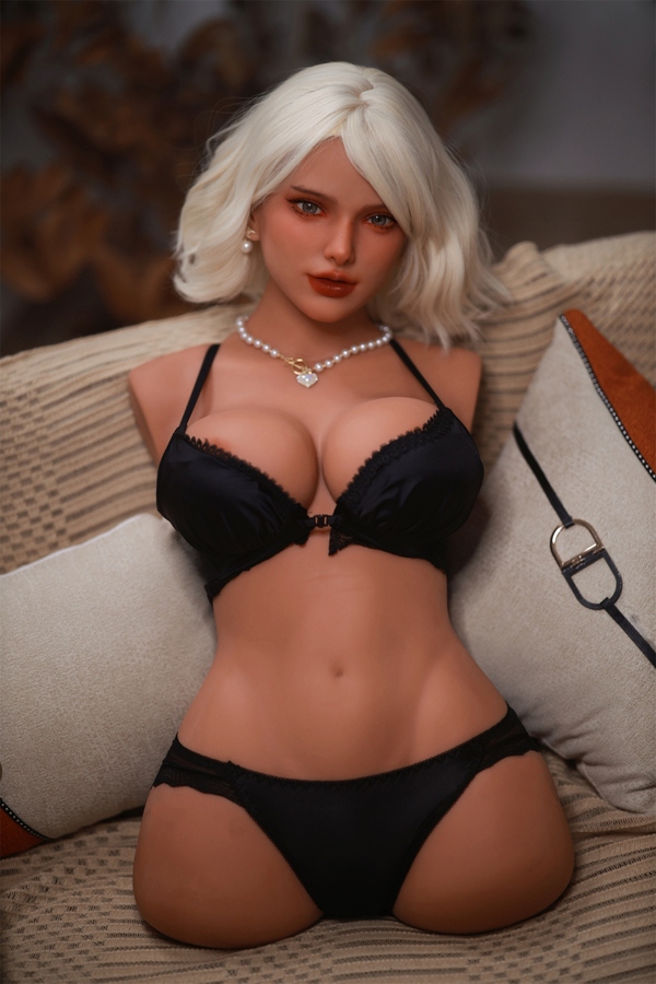 86cm E Cup TPE Full Lips Amber Eyes White Sex Doll Torso Gallery 2
