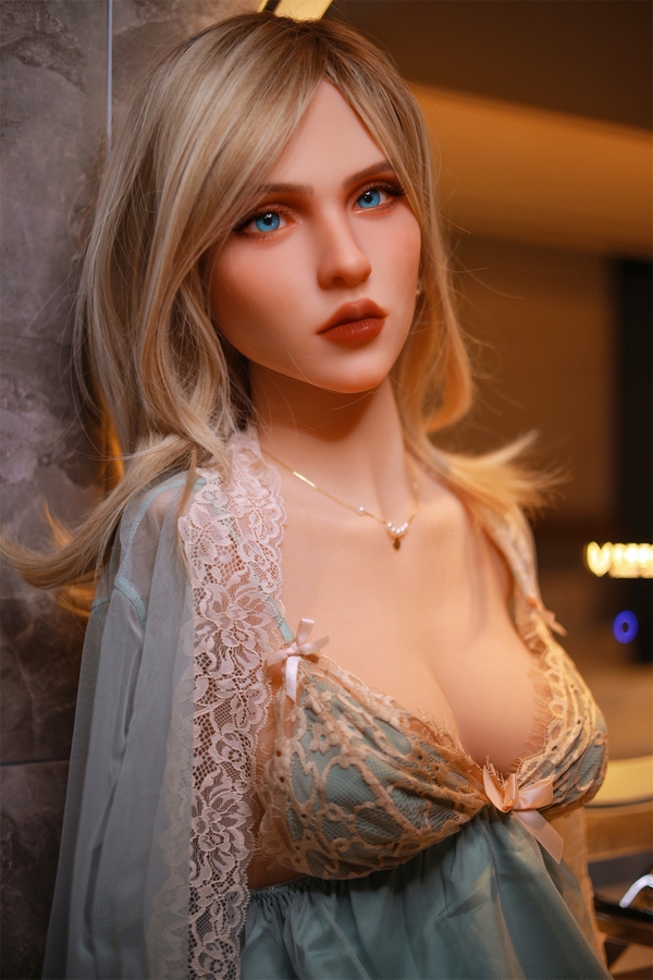 87cm B Cup TPE Amber Eyes Blonde Thin Lips Sex Doll Torso Gallery 4