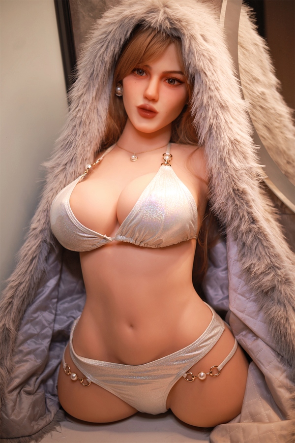 86cm B Cup TPE Brunette Amber Eyes Glossy Lips Sex Doll Torso Gallery 3