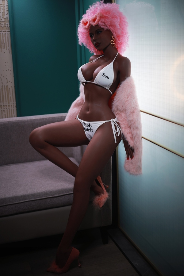 162cm D Cup TPE White Full Lips Petite Breasts Black Sex Doll Gallery 5