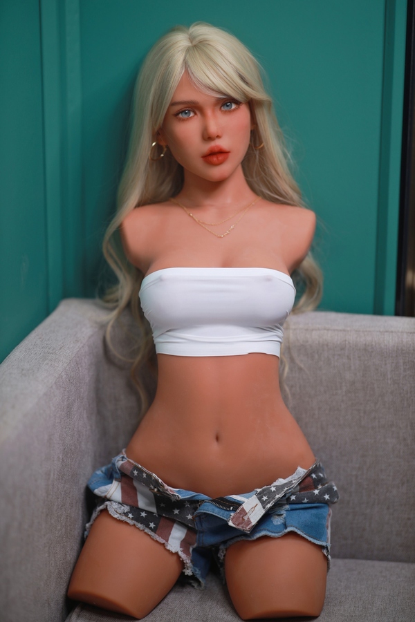 93cm C Cup TPE Blonde Petite Breasts Natural Lips Sex Doll Torso Gallery 4