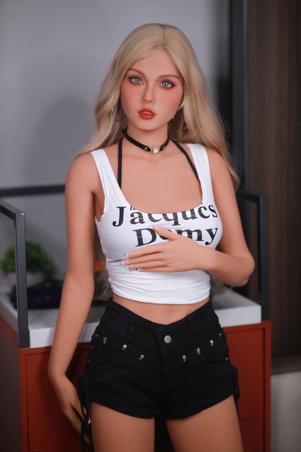 159cm B Cup TPE Amber Eyes Blonde Petite Breasts European Sex Doll Detail View 8