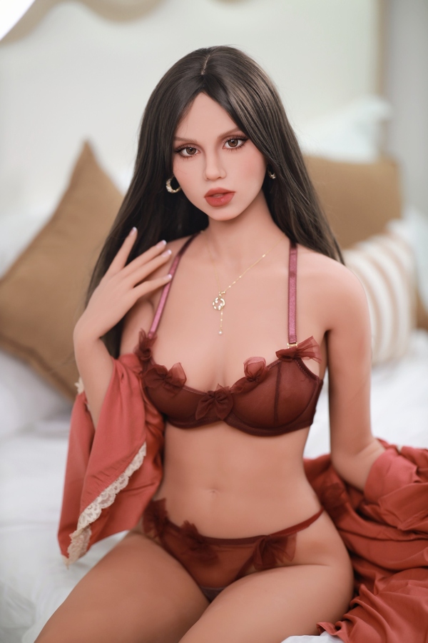 159cm B Cup TPE Petite Breasts Amber Eyes Brunette European Sex Doll Gallery 5