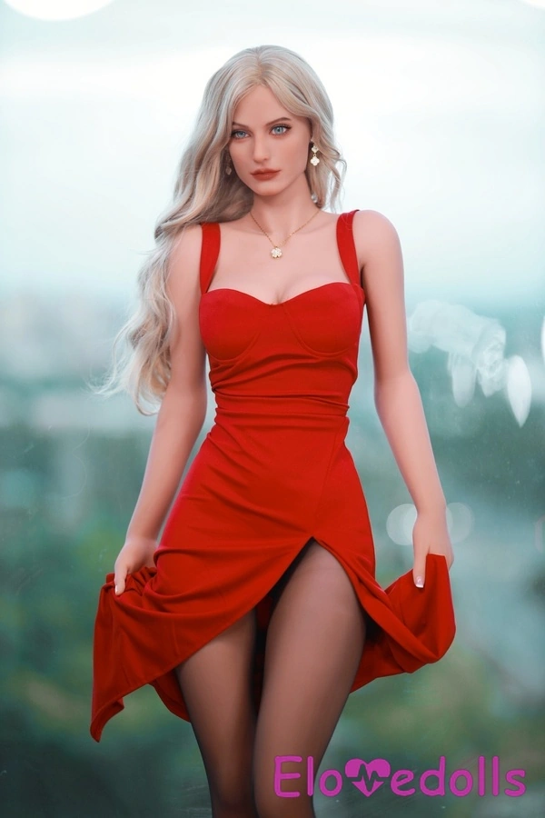 Poupée sexuelle réaliste voluptueuse de 166 cm, bonnet C, en TPE, yeux gris, petite poitrine, galerie 7