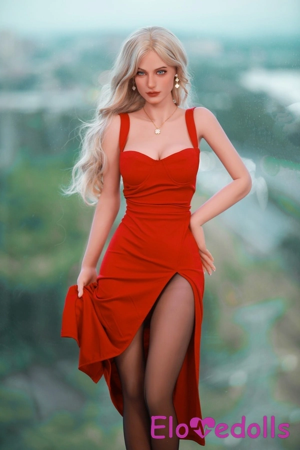 Poupée sexuelle réaliste de 166 cm, bonnet C, en TPE blanc, poitrine généreuse et menue. Vue détaillée 20.