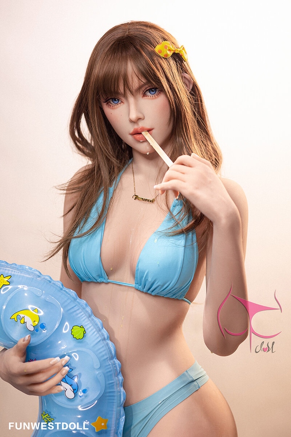 157cm C Cup TPE Brunette Petite Breasts Blue Eyes Sex Doll Gallery 6