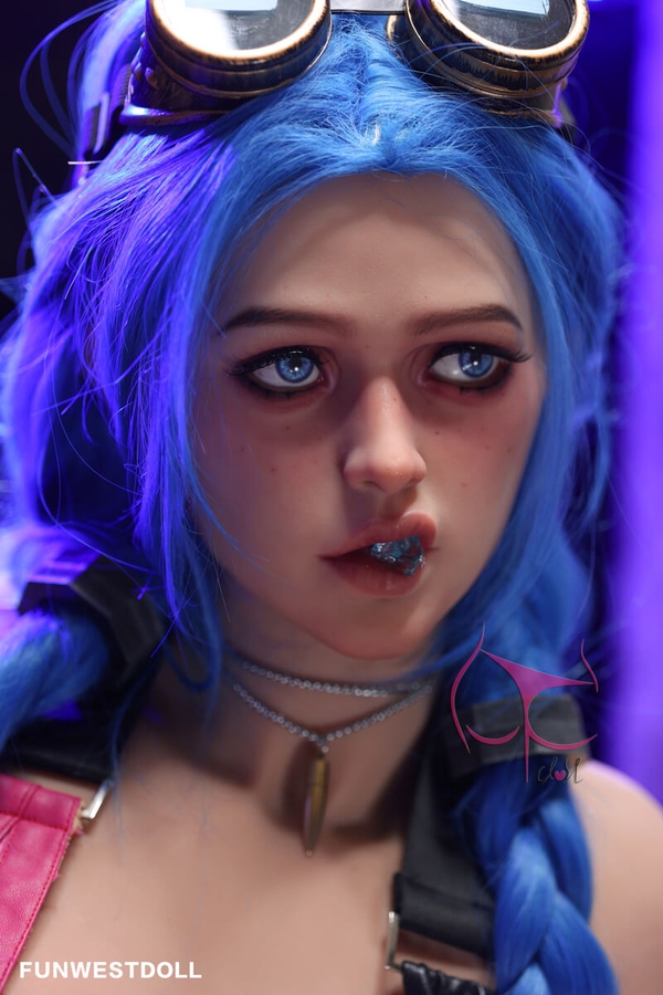 159cm A Cup TPE Full Lips Pink Blue Eyes Sex Doll Detail View 4