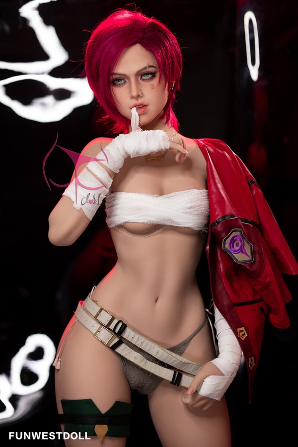 157cm C Cup TPE Gray Eyes Pink Petite Breasts Sex Doll Detail View 13