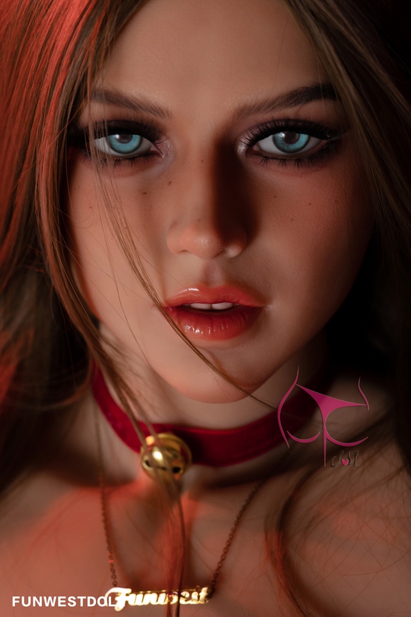 159cm A Cup TPE Petite Breasts Amber Eyes Red Sex Doll Gallery 4