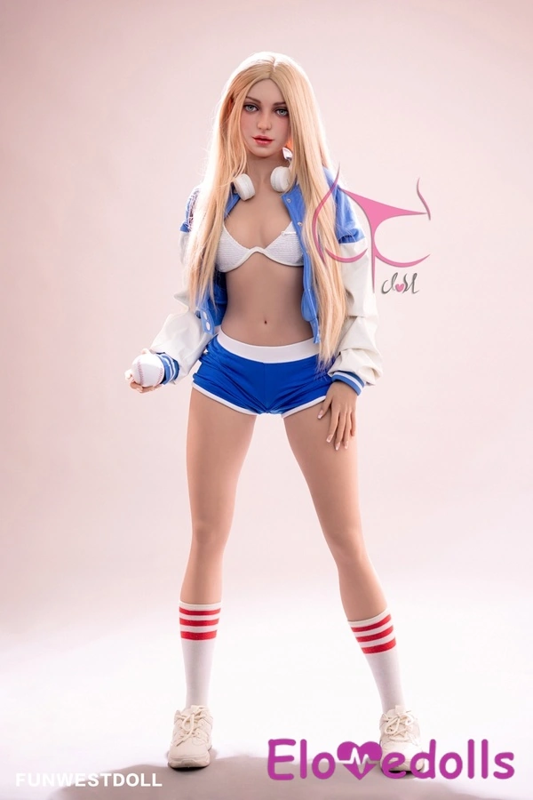 Búp bê tình dục A Cup TPE mắt xanh nhỏ nhắn màu trắng 159cm Gallery 3