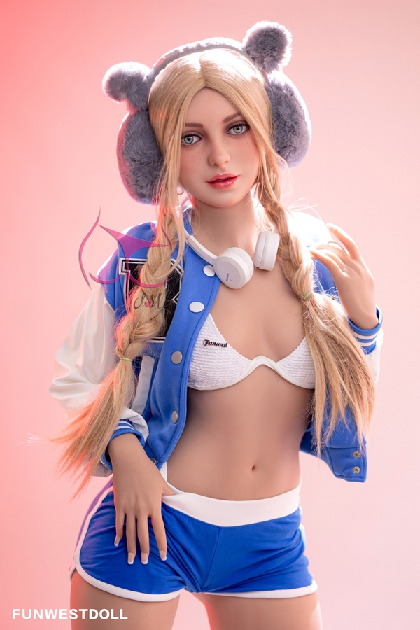 159cm A Cup TPE White Blue Eyes Petite Sex Doll Gallery 5