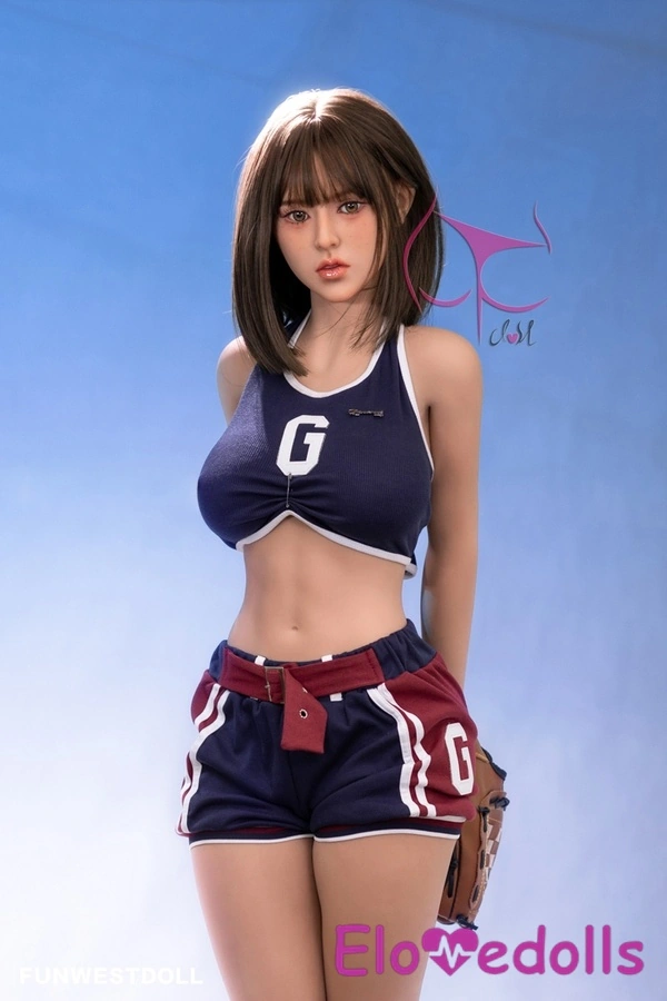 Búp bê tình dục 155cm F Cup TPE ngực nhỏ môi mỏng tóc nâu