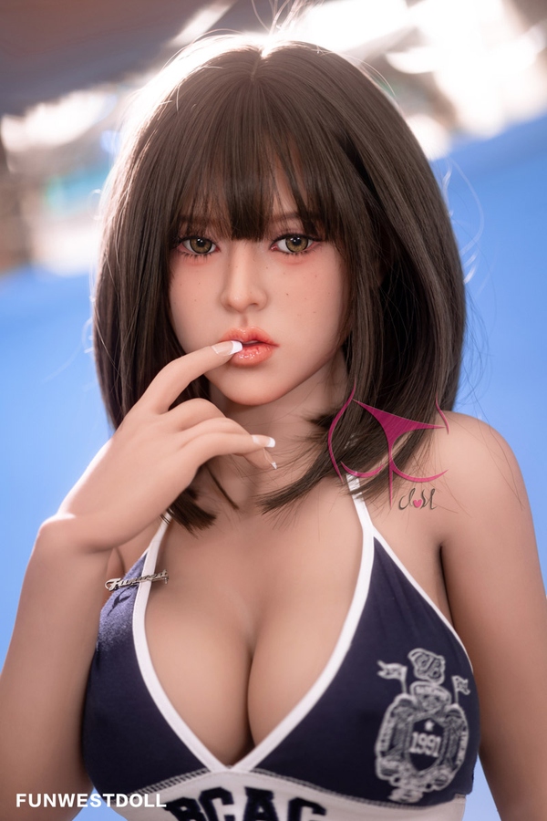 155cm F Cup TPE Brunette Gray Eyes Small Breasts Sex Doll Detail View 4
