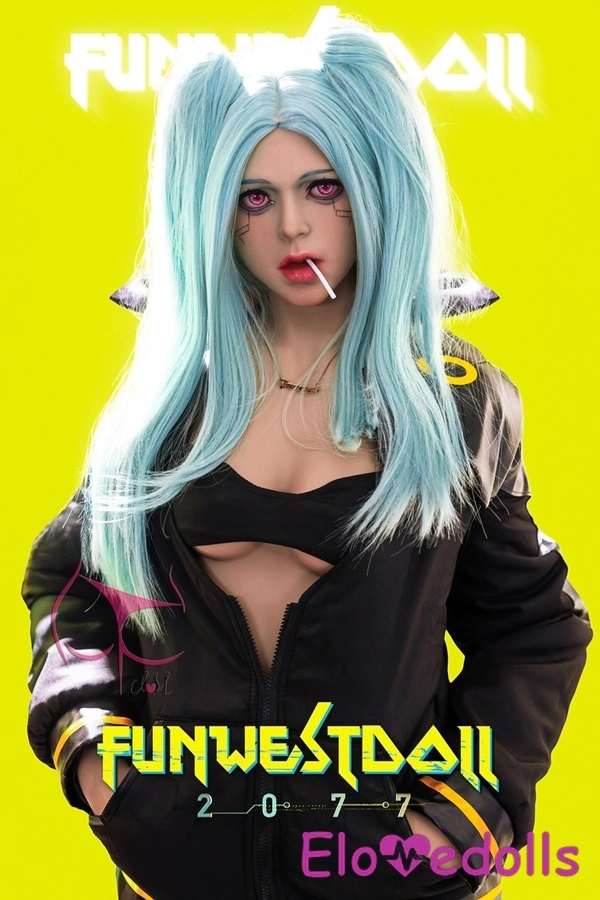 157 cm miseczka C TPE szare oczy białe małe piersi galeria lalek erotycznych 8