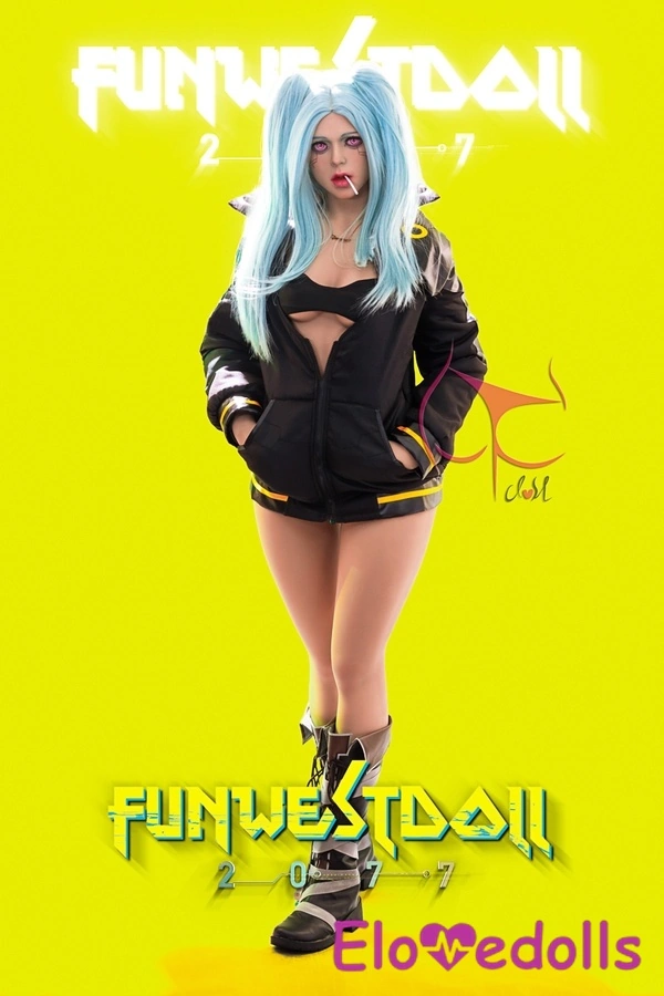 157 cm miseczka C TPE szare oczy białe małe piersi galeria lalek erotycznych 9