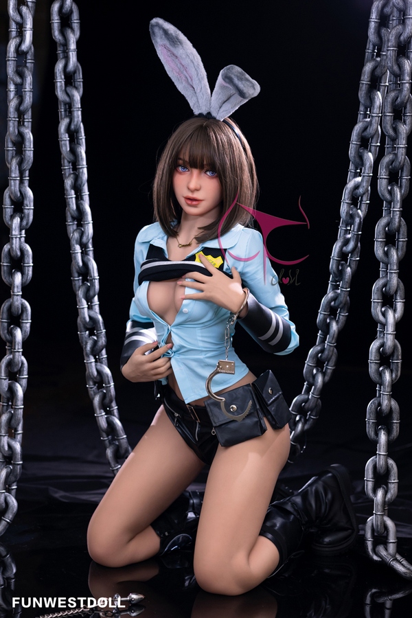 157cm C Cup TPE Blue Eyes Brunette Petite Sex Doll Detail View 2