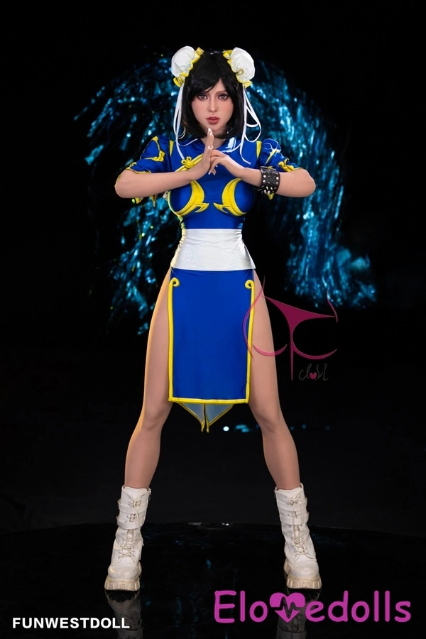 Búp bê tình dục 155cm F Cup TPE Mắt xanh Trắng Môi đầy đặn Sản phẩm