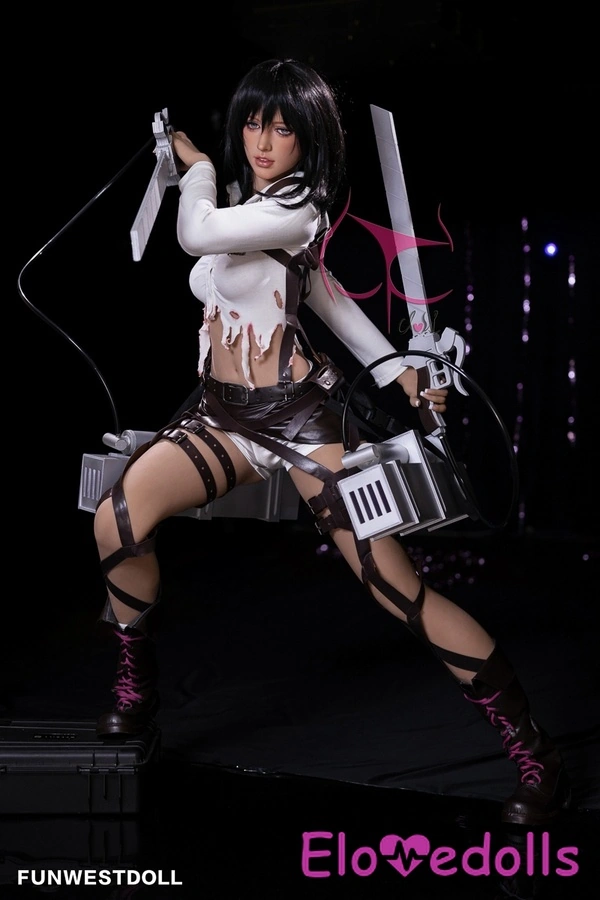 Boneka Seks Terbaik 159cm TPE Cup A Mata Abu-abu Bibir Tipis Menggairahkan Tampilan Detail 1