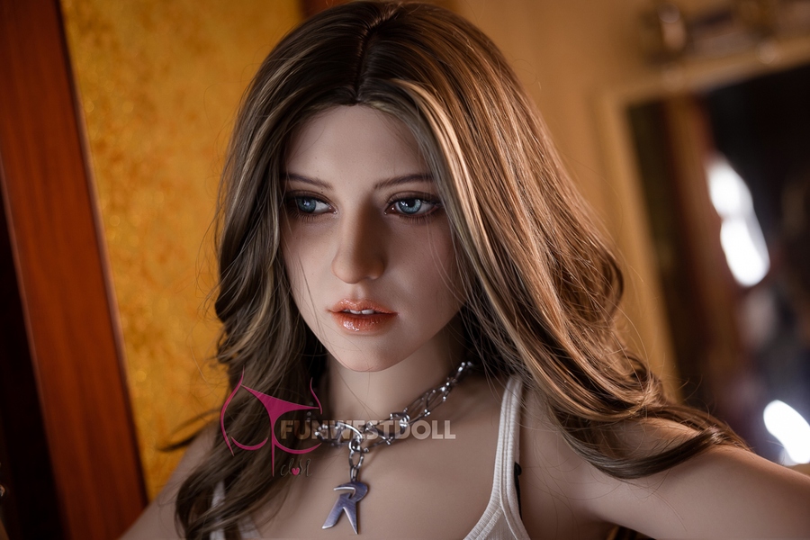 159cm A Cup TPE Full Lips Blonde Amber Eyes Sex Doll Detail View 5