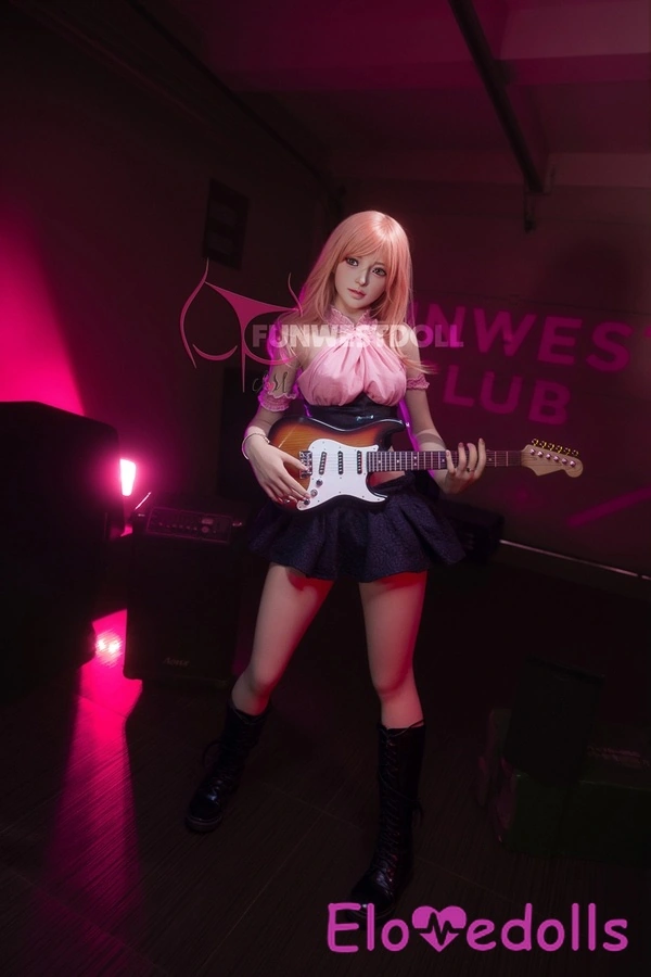 Boneka Seks Terbaik 157cm C Cup TPE Payudara Mungil Mata Amber Merah Muda Tampilan Detail 1