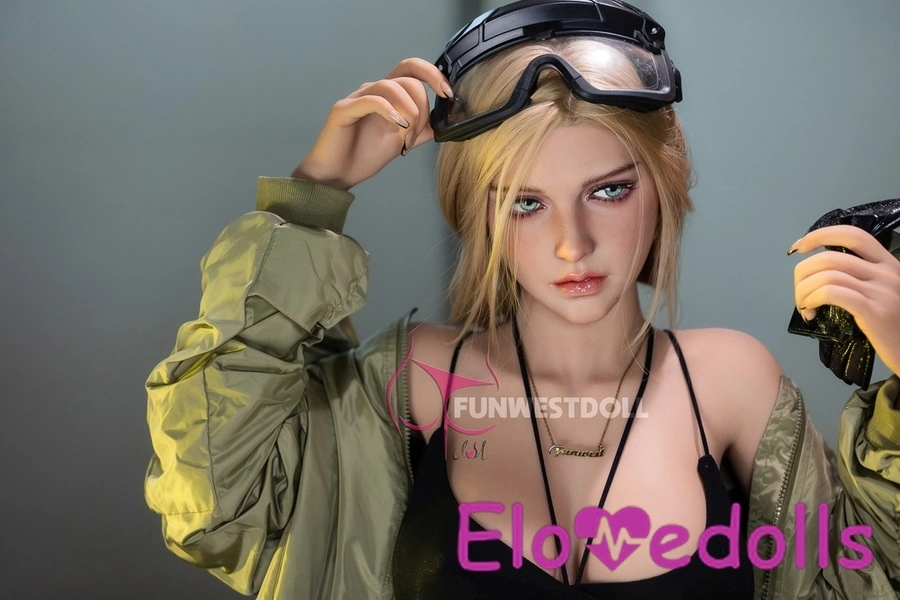 جزئیات عروسک جنسی بلوند چشم آبی با سینه‌های ریز ۱۵۵ سانتی‌متری F Cup TPE 162