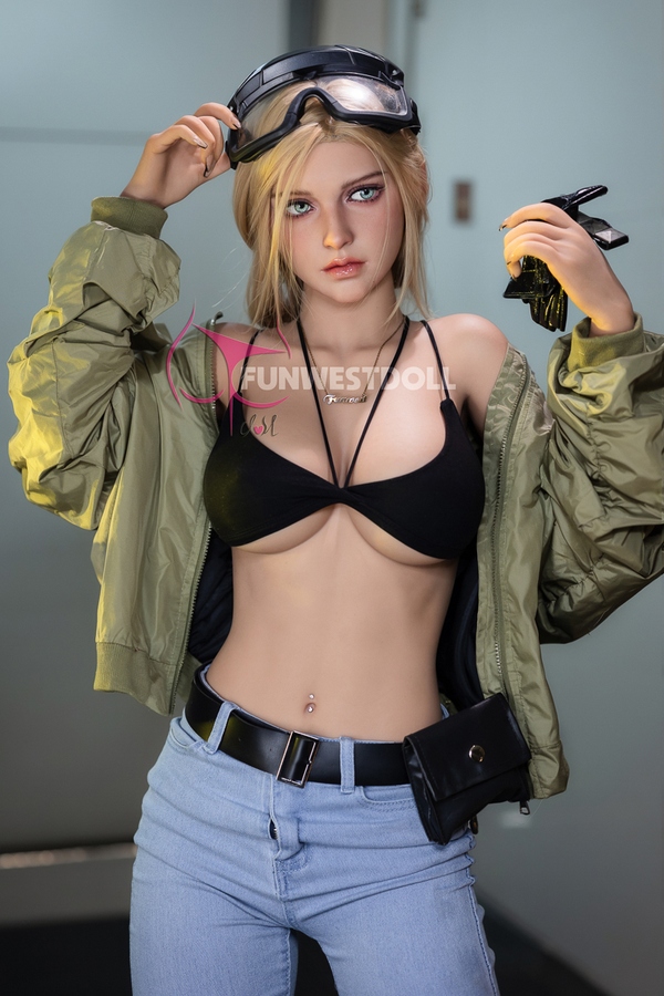 162cm F Cup TPE Petite Breasts Blonde Thin Lips Sex Doll Detail View 8