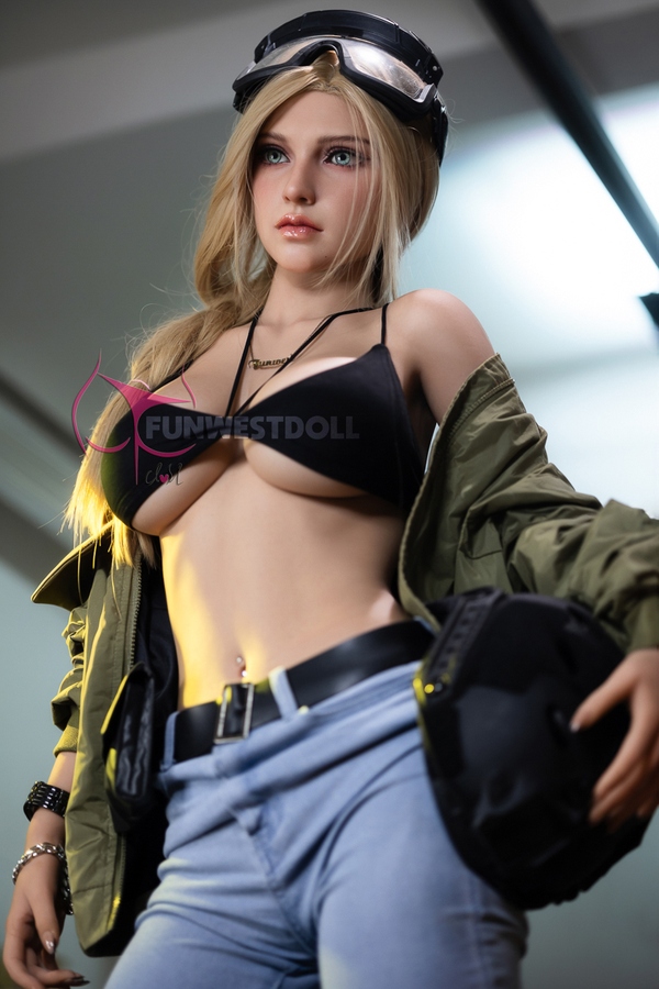 162cm F Cup TPE Blonde Blue Eyes Thin Lips Sex Doll Detail View 12