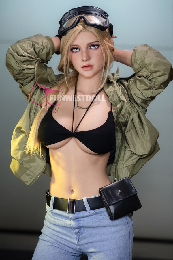 162cm F Cup TPE Blonde Petite Breasts Blue Eyes Sex Doll Detail View 15