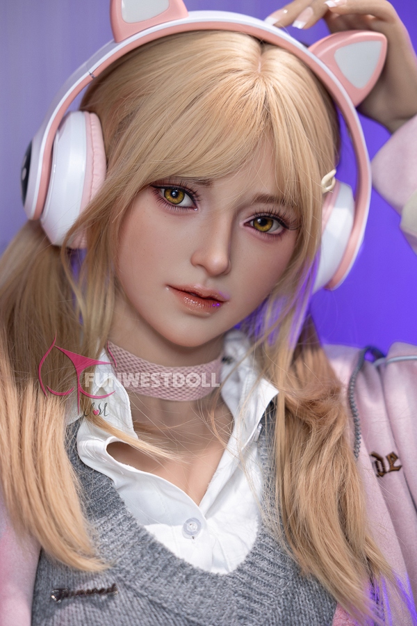 159cm A Cup TPE Thin Lips Gray Eyes Blonde Sex Doll Gallery 6