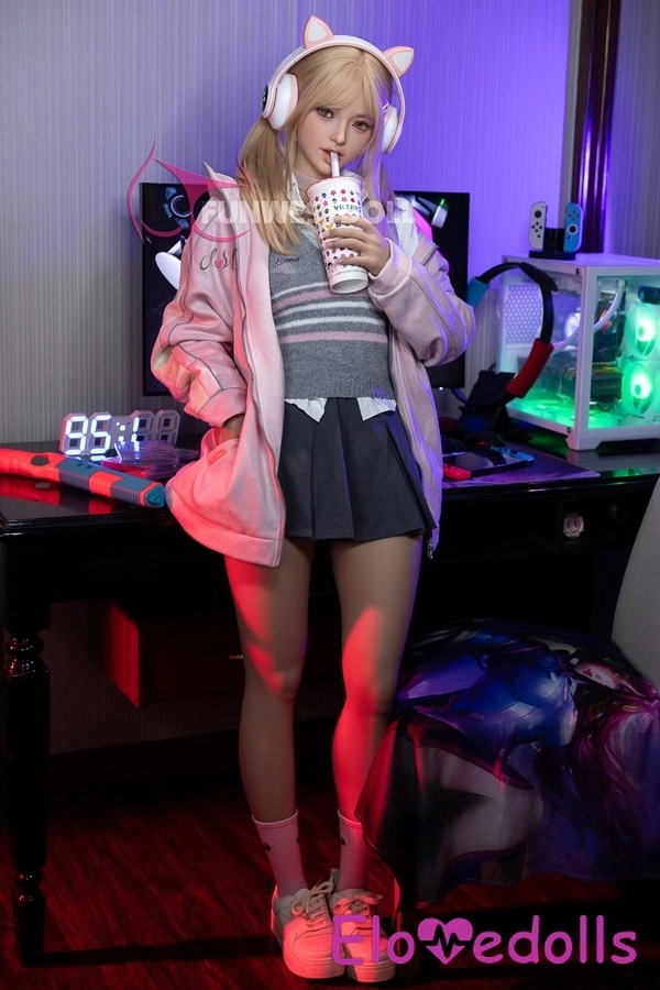 159cm A Cup TPE Blonde Petite Breasts Sex Doll Detail View 2