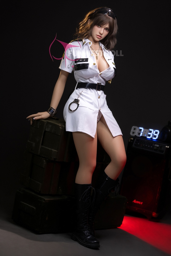 157cm C Cup TPE Voluptuous Amber Eyes Brunette Sex Doll Detail View 4
