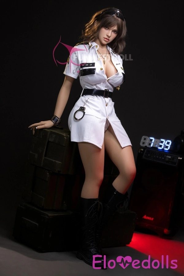 157cm C Cup TPE Voluptuous Amber Eyes Brunette Sex Doll Detail View 4