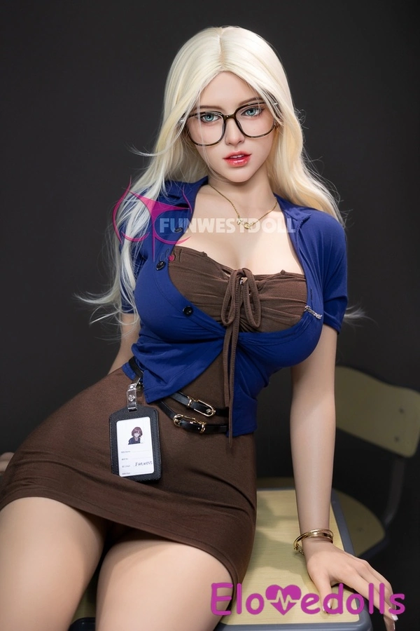 دمية جنسية TPE مقاس 157 سم، صدر كبير جدًا، شقراء، عيون زرقاء، معرض 7