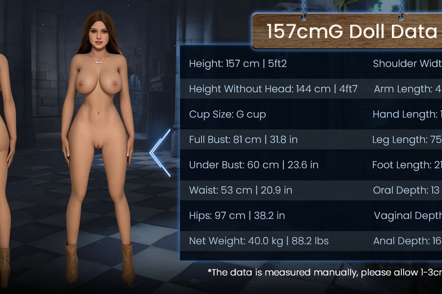 157cm G Cup TPE Brunette Petite Breasts Gray Eyes Real Doll Detail View 22