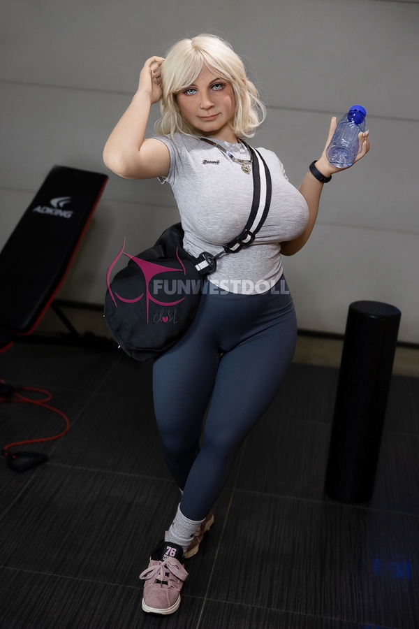 140cm G Cup TPE Blonde Gray Eyes Thin Lips Sex Doll Detail View 15