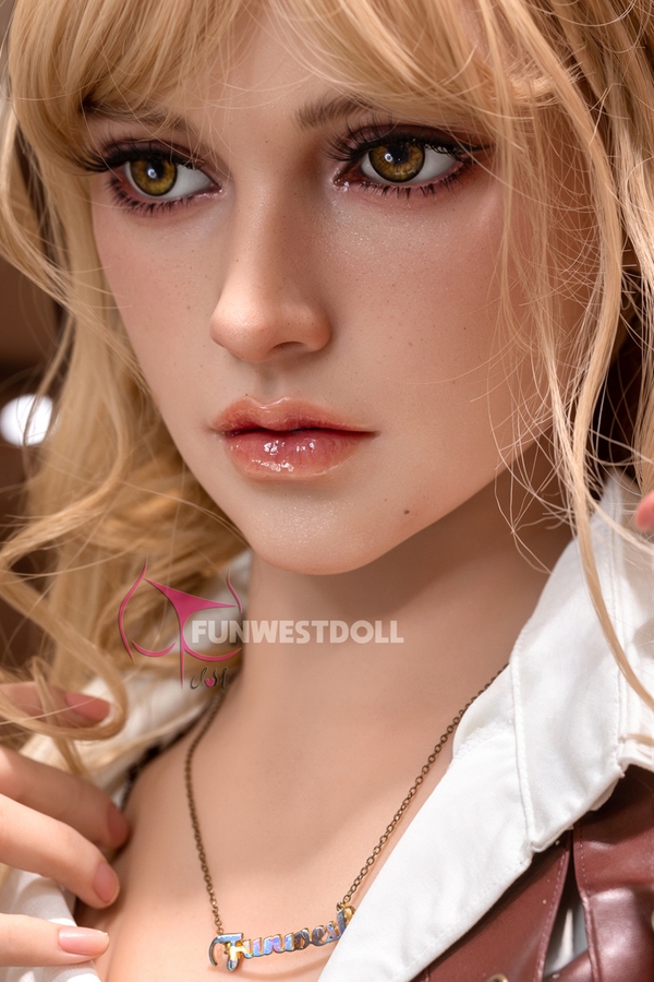 157cm C Cup TPE Gray Eyes Blonde Medium Breasts Sex Doll Gallery 3