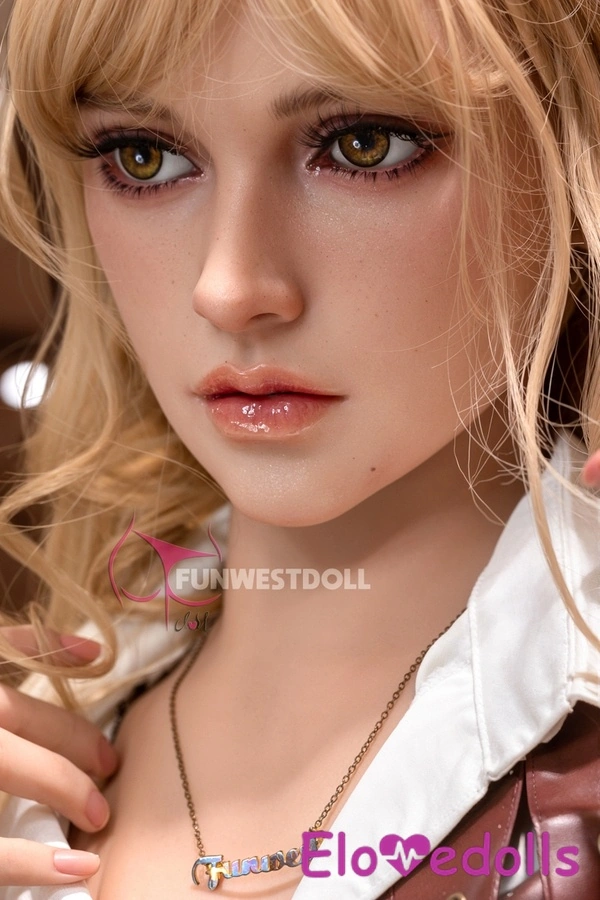 Galeri Boneka Seks Payudara Sedang Pirang Mata Abu-abu TPE 157cm C Cup 3