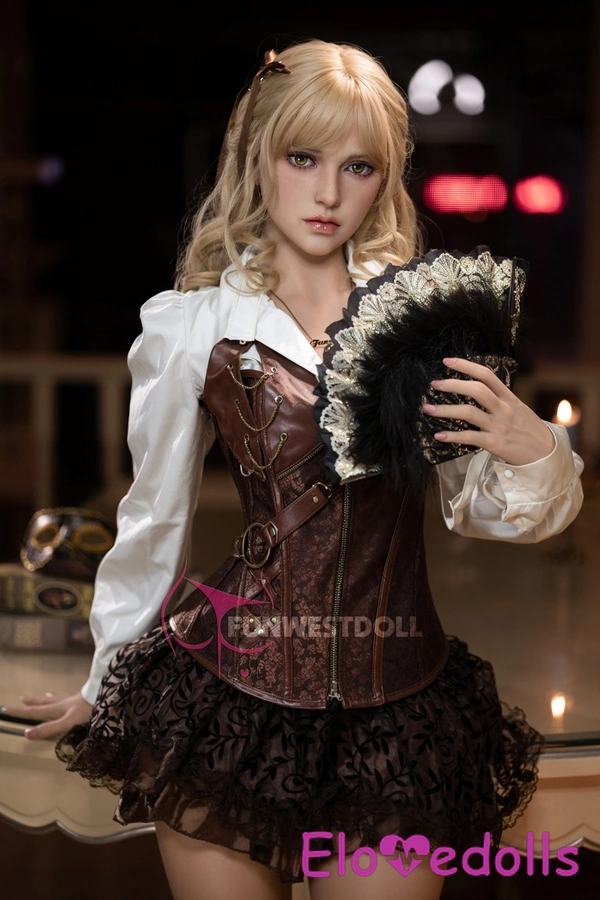 Galeri Boneka Seks 157 7cm C Cup TPE Petite Gray Eyes Glossy Lips