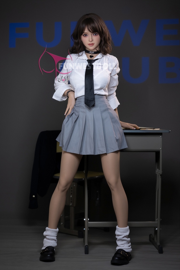 155cm F Cup TPE Gray Eyes Brunette Small Breasts Lifelike Sex Doll Gallery 4