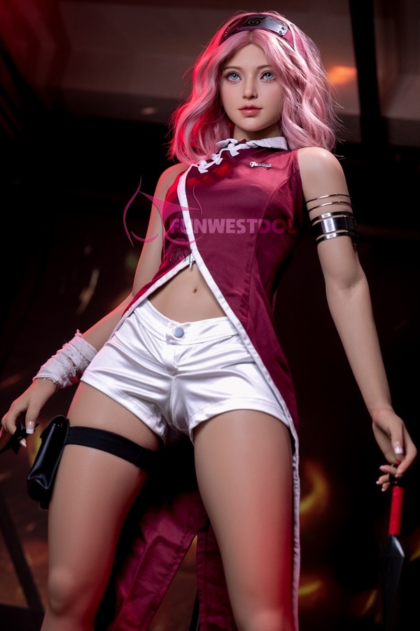 159cm A Cup TPE Gray Eyes Pink Thin Lips Lifelike Sex Doll Gallery 5