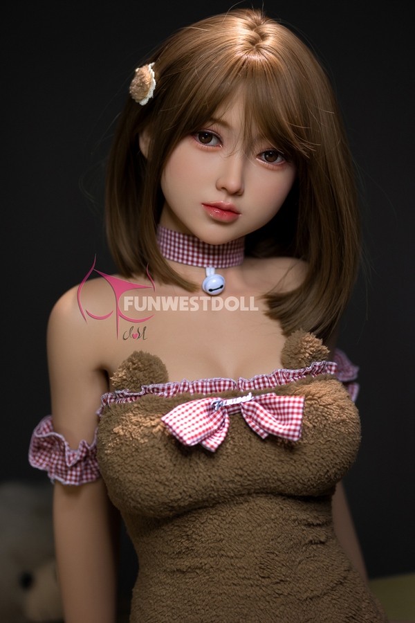 152cm D Cup TPE Brunette Small Breasts Amber Eyes Lifelike Sex Doll Gallery 2